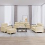 Sofa set with cushions 4 pieces cream fabric by , Sofas - Ref: Foro24-3201562, Price: 704,89 €, Discount: %