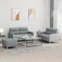 Juego de sofás con cojines 3 piezas tela gris claro de , Sofás - Ref: Foro24-3201576, Precio: 465,41 €, Descuento: %