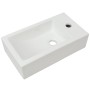 Rectangular ceramic sink with faucet hole 46x25.5x12 white by vidaXL, Sinks - Ref: Foro24-142343, Price: 68,26 €, Discount: %