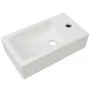 Rectangular ceramic sink with faucet hole 46x25.5x12 white by vidaXL, Sinks - Ref: Foro24-142343, Price: 67,34 €, Discount: %