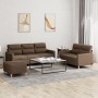 Sofagarnitur mit Kissen 3-teilig aus braunem Stoff von , Sofas - Ref: Foro24-3201611, Preis: 498,02 €, Rabatt: %
