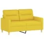 Sofa set with cushions 3 pieces light yellow fabric by , Sofas - Ref: Foro24-3201613, Price: 475,57 €, Discount: %