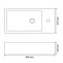 Rechteckiges Keramikwaschbecken mit Hahnloch 46x25,5x12 weiß von vidaXL, Sinkt - Ref: Foro24-142343, Preis: 67,31 €, Rabatt: %