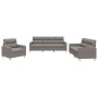 Sofa set with cushions 3 pieces taupe gray fabric by , Sofas - Ref: Foro24-3201543, Price: 588,02 €, Discount: %