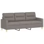 Sofa set with cushions 3 pieces taupe gray fabric by , Sofas - Ref: Foro24-3201543, Price: 631,77 €, Discount: %