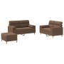 Sofa set with cushions 3 pieces brown fabric by , Sofas - Ref: Foro24-3201595, Price: 496,78 €, Discount: %