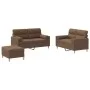 Sofa set with cushions 3 pieces brown fabric by , Sofas - Ref: Foro24-3201595, Price: 489,09 €, Discount: %