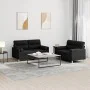 Juego de sofás con cojines 2 piezas tela negro de , Sofás - Ref: Foro24-3201588, Precio: 438,33 €, Descuento: %