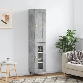 Betongraues Sperrholz-Sideboard 34,5 x 34 x 180 cm von , Sideboards - Ref: Foro24-3200373, Preis: 93,92 €, Rabatt: %