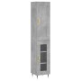 Aparador de madera contrachapada gris hormigón 34,5x34x180 cm de , Aparadores - Ref: Foro24-3200373, Precio: 94,88 €, Descuen...