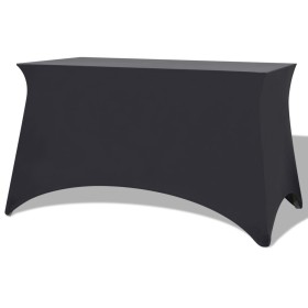 Elastic table cover 2 pcs 120x60.5x74 anthracite by vidaXL, Covers - Ref: Foro24-132039, Price: 26,70 €, Discount: %