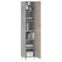 Aparador de madera contrachapada gris hormigón 34,5x34x180 cm de , Aparadores - Ref: Foro24-3200437, Precio: 93,73 €, Descuen...