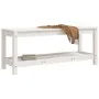 Gartenbank aus massivem weißem Kiefernholz 108x35x45 cm von , Gartenbänke - Ref: Foro24-832383, Preis: 94,33 €, Rabatt: %