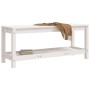 Gartenbank aus massivem weißem Kiefernholz 108x35x45 cm von , Gartenbänke - Ref: Foro24-832383, Preis: 93,69 €, Rabatt: %