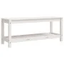 Gartenbank aus massivem weißem Kiefernholz 108x35x45 cm von , Gartenbänke - Ref: Foro24-832383, Preis: 94,33 €, Rabatt: %