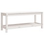 Gartenbank aus massivem weißem Kiefernholz 108x35x45 cm von , Gartenbänke - Ref: Foro24-832383, Preis: 93,69 €, Rabatt: %