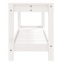 Gartenbank aus massivem weißem Kiefernholz 108x35x45 cm von , Gartenbänke - Ref: Foro24-832383, Preis: 93,69 €, Rabatt: %