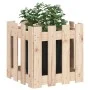 Jardinera con diseño de valla madera maciza de pino 40x40x40 cm de , Maceteros y jardineras - Ref: Foro24-832447, Precio: 21,...