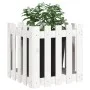 Planter fence design solid white pine wood 50x50x50 cm by , Pots and planters - Ref: Foro24-832453, Price: 30,69 €, Discount: %