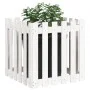 Planter fence design solid white pine wood 60x60x60 cm by , Pots and planters - Ref: Foro24-832458, Price: 39,42 €, Discount: %