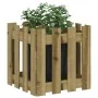 Fence design planter impregnated pine wood 40x40x40 cm by , Pots and planters - Ref: Foro24-832451, Price: 22,60 €, Discount: %