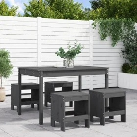 Garden dining set 5 pieces solid gray pine wood by , Garden sets - Ref: Foro24-3157717, Price: 286,43 €, Discount: %