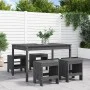 Juego de comedor de jardín 5 piezas madera maciza pino gris de , Conjuntos de jardín - Ref: Foro24-3157717, Precio: 286,42 €,...