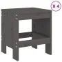 Juego de comedor de jardín 5 piezas madera maciza pino gris de , Conjuntos de jardín - Ref: Foro24-3157717, Precio: 286,42 €,...