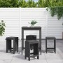 5-piece gray pine wood garden table and high stools set by , Garden sets - Ref: Foro24-3157741, Price: 318,06 €, Discount: %