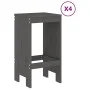 5-teiliges Set mit Gartentisch und hohen Hockern aus grauem Kiefernholz von , Gartensets - Ref: Foro24-3157741, Preis: 313,61...