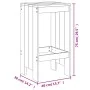 3-piece white pine wood garden table and high stools set by , Garden sets - Ref: Foro24-3157734, Price: 208,02 €, Discount: %