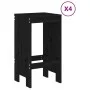 5-teiliges Set mit Gartentisch und hohen Hockern aus schwarzem Kiefernholz von , Gartensets - Ref: Foro24-3157743, Preis: 312...