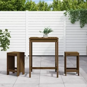 Gartentisch und Hochhocker 3 Stück honigbraunes Kiefernholz von , Gartensets - Ref: Foro24-3157736, Preis: 208,16 €, Rabatt: %
