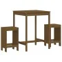 Garden table and high stools 3 pieces honey brown pine wood by , Garden sets - Ref: Foro24-3157736, Price: 208,16 €, Discount: %