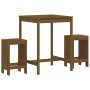Gartentisch und Hochhocker 3 Stück honigbraunes Kiefernholz von , Gartensets - Ref: Foro24-3157736, Preis: 210,87 €, Rabatt: %
