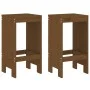 Garden table and high stools 3 pieces honey brown pine wood by , Garden sets - Ref: Foro24-3157736, Price: 208,16 €, Discount: %