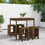 High garden table and stools 5 pieces honey brown pine wood by , Garden sets - Ref: Foro24-3157748, Price: 332,67 €, Discount: %