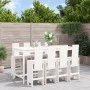 Garden table and high stools 9 pcs solid white pine wood by , Garden sets - Ref: Foro24-3157788, Price: 787,58 €, Discount: %