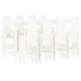 Garden table and high stools 9 pcs solid white pine wood by , Garden sets - Ref: Foro24-3157788, Price: 787,58 €, Discount: %