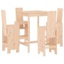 Garden table and high stools set 5 pieces solid pine wood by , Garden sets - Ref: Foro24-3157769, Price: 321,57 €, Discount: %