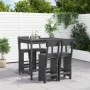 5-teiliges Set mit Gartentisch und hohen Hockern aus grauem Kiefernholz von , Gartensets - Ref: Foro24-3157807, Preis: 372,75...