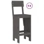 Set de mesa y taburetes altos jardín 5 piezas madera pino gris de , Conjuntos de jardín - Ref: Foro24-3157807, Precio: 373,48...