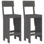 3-teiliges Set aus grauem Kiefernholz-Gartentisch und hohen Hockern von , Gartensets - Ref: Foro24-3157795, Preis: 227,77 €, ...