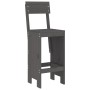 3-piece gray pine wood garden table and high stools set by , Garden sets - Ref: Foro24-3157795, Price: 231,07 €, Discount: %
