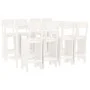 Garden table and high stools 9 pcs solid white pine wood by , Garden sets - Ref: Foro24-3157818, Price: 696,79 €, Discount: %