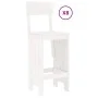 Garden table and high stools 9 pcs solid white pine wood by , Garden sets - Ref: Foro24-3157818, Price: 696,79 €, Discount: %
