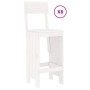 Mesa y taburetes altos jardín 9 pzas madera maciza pino blanco de , Conjuntos de jardín - Ref: Foro24-3157818, Precio: 706,25 €