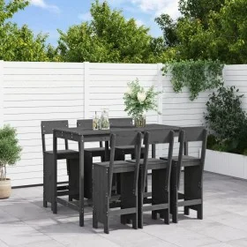 7-piece gray pine wood garden table and high stools set by , Garden sets - Ref: Foro24-3157813, Price: 542,41 €, Discount: %