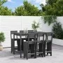 7-piece gray pine wood garden table and high stools set by , Garden sets - Ref: Foro24-3157813, Price: 542,41 €, Discount: %