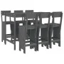 7-piece gray pine wood garden table and high stools set by , Garden sets - Ref: Foro24-3157813, Price: 542,41 €, Discount: %